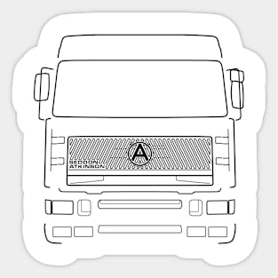 Seddon Atkinson Strato classic lorry black outline graphic Sticker